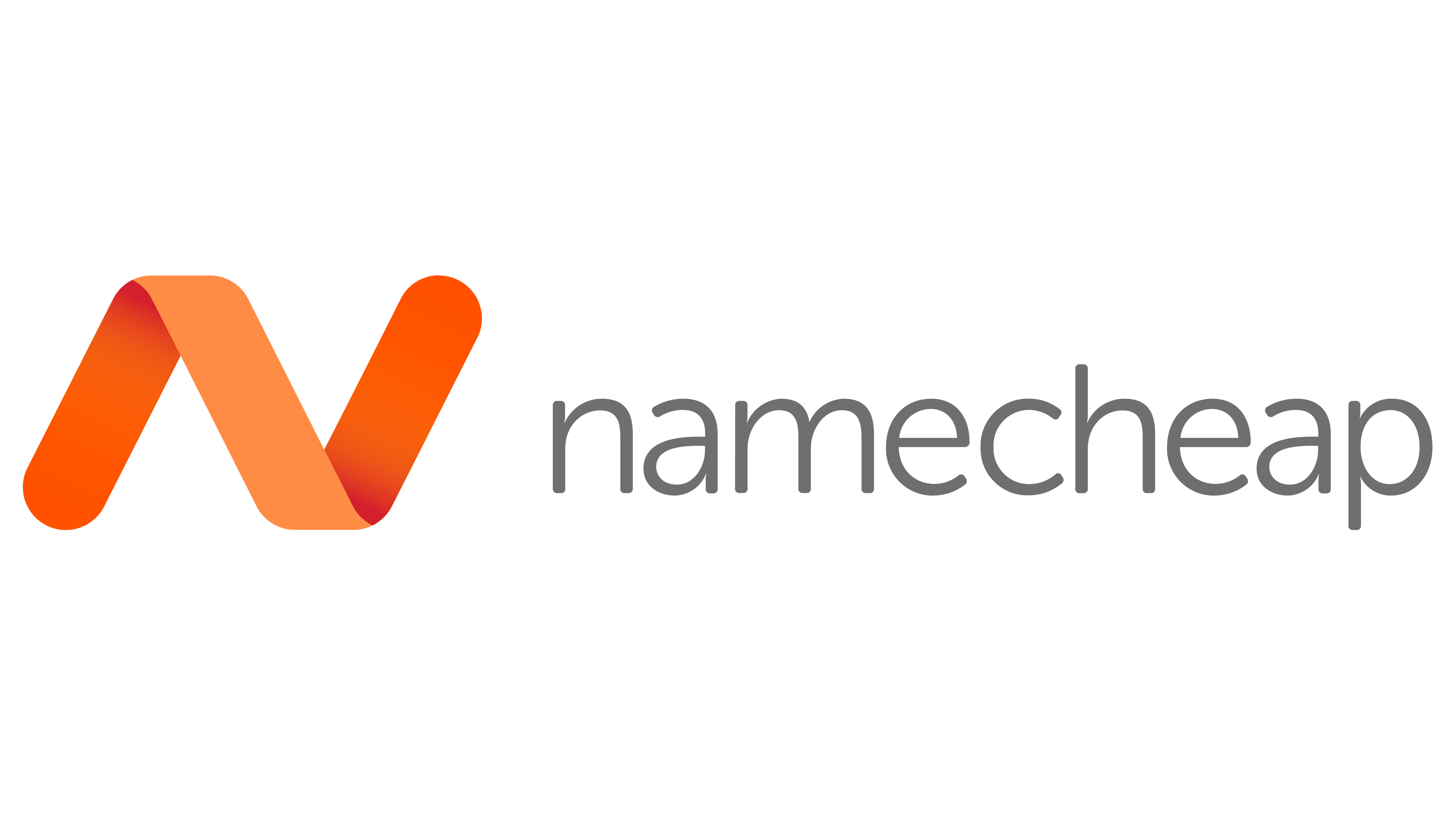 A logo with a written text of "namecheap"